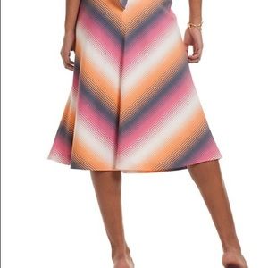New $258 Trina Turk Striped Atwater Village Skirt Size 0